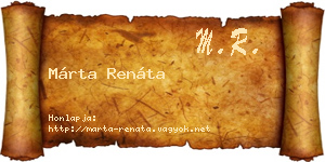 Márta Renáta névjegykártya