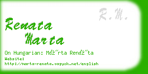 renata marta business card